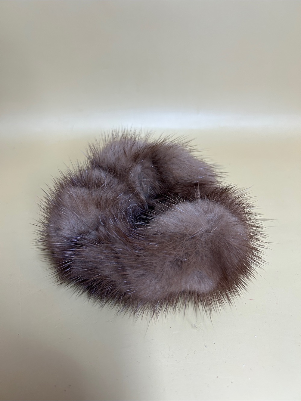 Luxury Fur Brown Scrunchie - Women Accessories
